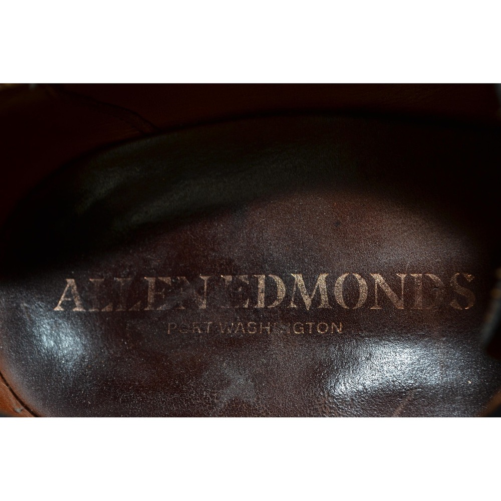 Allen Edmonds Boulevard Shoes Mens 12 D Black Leather Cap Toe Derby Dress 7482 - Picture 12 of 16